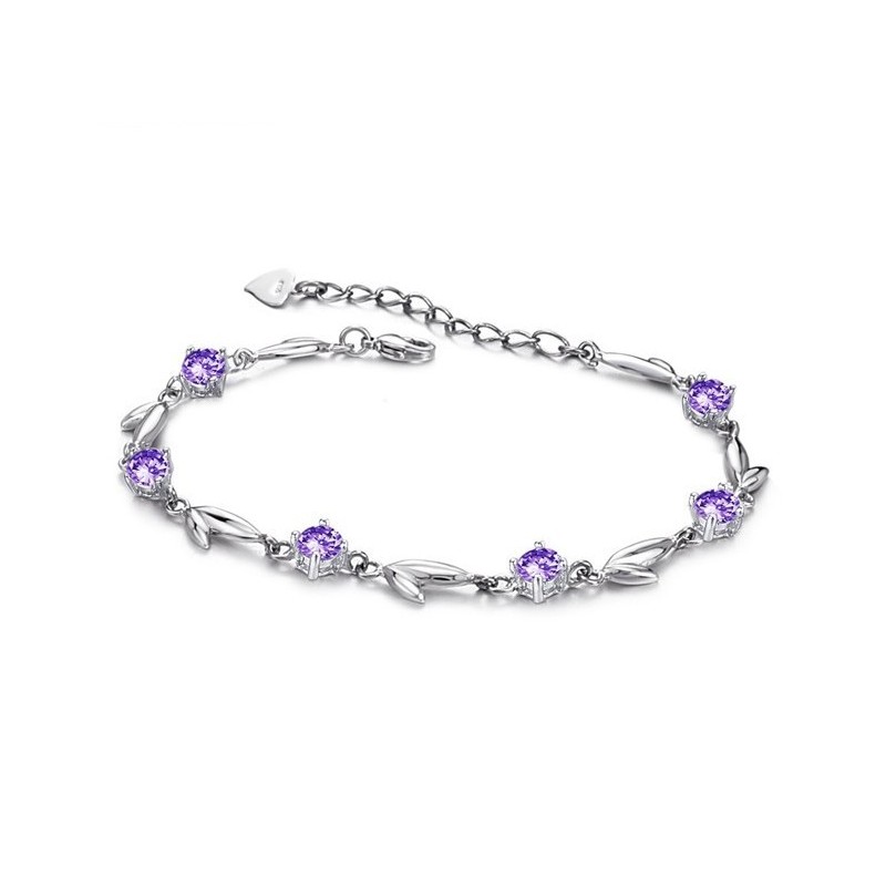 World-Wide Renown Female Purple Platinum Plating Titanium Bracelet With Diamond World-Wide Renown Female Purple Platinum Plating Titanium Bracelet With Diamond