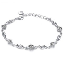Quality And Quantity Assured Female Purple Platinum Plating Titanium Bracelet With Diamond