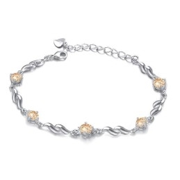 Quality And Quantity Assured Female Purple Platinum Plating Titanium Bracelet With Diamond