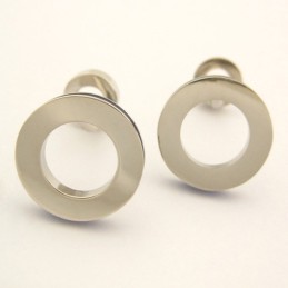 New Style Titanium Round Cufflinks