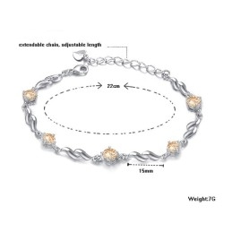 Quality And Quantity Assured Female Purple Platinum Plating Titanium Bracelet With Diamond