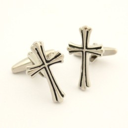 Fashion Titanium Cross Cufflinks