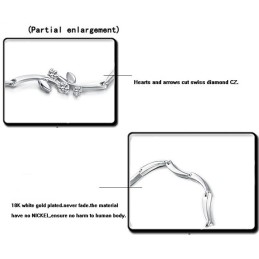 Reliable Quality Female Platinum Plating Titanium Bracelet With Rhinestone