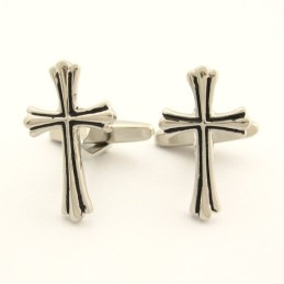 Fashion Titanium Cross Cufflinks