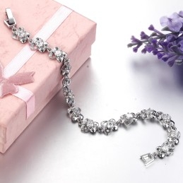 Wide Varieties Female Platinum Plating Titanium Bracelet