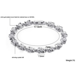 Wide Varieties Female Platinum Plating Titanium Bracelet