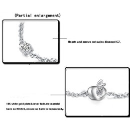Reliable Reputation Female Hollow Platinum Plating Titanium Bracelet With Rhinestone