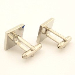 New Style Titanium Cufflinks With Blue Crystals
