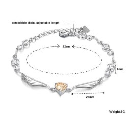 Excellent Quality Female Platinum Plating Titanium Bracelet