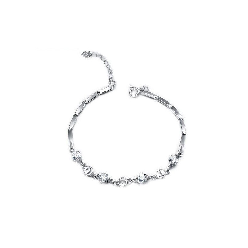 The Queen Of Quality Female Platinum Plating Titanium Bracelet With Rhinestone The Queen Of Quality Female Platinum Plating Titanium Bracelet With Rhinestone