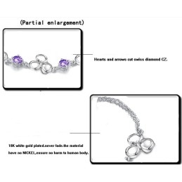 Quality And Quantity Assured Female Platinum Plating Titanium Bracelet With Diamond