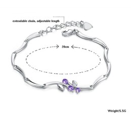 World-Wide Renown Female Platinum Plating Titanium Bracelet With Diamond