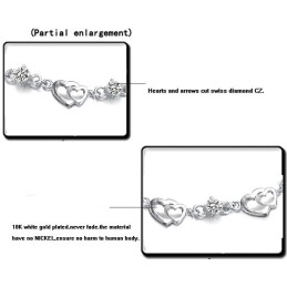 Durable In Use Female Platinum Plating Titanium Bracelet With Diamond