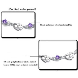 Durable In Use Female Platinum Plating Titanium Bracelet With Diamond