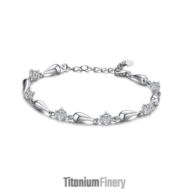 Quality And Quantity Assured Female Platinum Plating Titanium Bracelet With Diamond Quality And Quantity Assured Female Platinum Plating Titanium Bracelet With Diamond