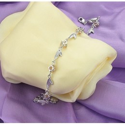 Complete In Specifications Female Platinum Plating Titanium Bracelet With Diamond