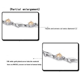 Complete In Specifications Female Platinum Plating Titanium Bracelet With Diamond