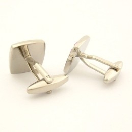 Titanium Ivory Diagonal Stripe Elegance Shell Cufflinks