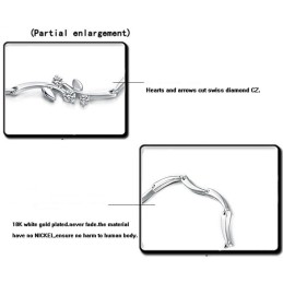 Quality And Quantity Assured Female Platinum Plating Titanium Bracelet With Diamond