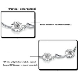 Durable In Use Female Clover Shape Platinum Plating Titanium Bracelet