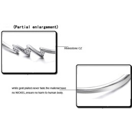 Quality And Quantity Assured Female Allergy Free Platinum Plating Titanium Bangle With Rhinestone
