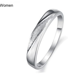 Wide Varieties Scrub Platinum Plating Titanium Ring For Lovers
