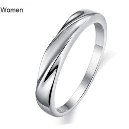 High Quality Concise Platinum Plating Titanium Ring For Lovers