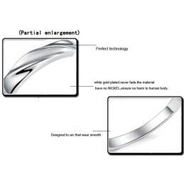 High Quality Concise Platinum Plating Titanium Ring For Lovers
