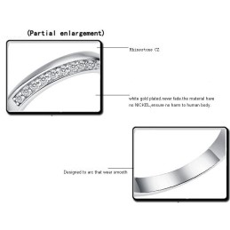 World-Wide Renown Female Platinum Plating Titanium Ring For Lovers With Rhinestone
