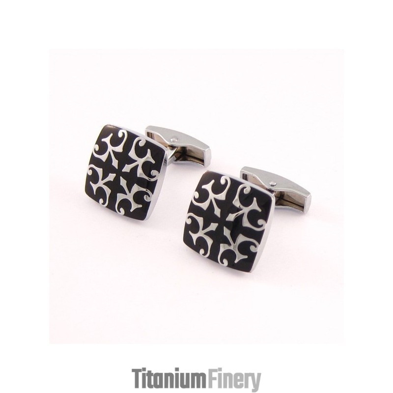 Titanium And Black Ip Plated The Sword Cufflinks Titanium And Black Ip Plated The Sword Cufflinks