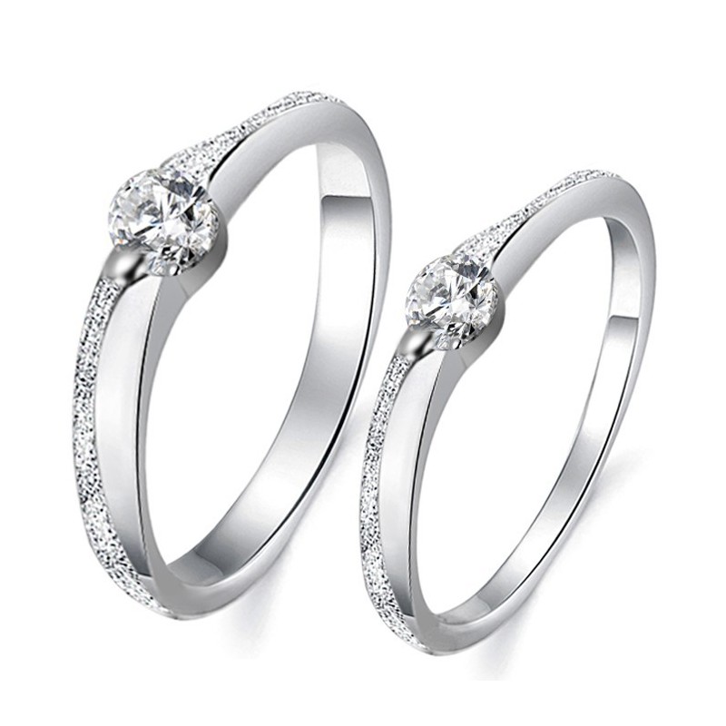 Quality And Quantity Assured Platinum Plating Titanium Ring For Lovers With Rhinestone Quality And Quantity Assured Platinum Plating Titanium Ring For Lovers With Rhinestone