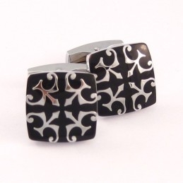 Titanium And Black Ip Plated The Sword Cufflinks