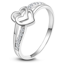 Excellent Quality Female Sweetheart Platinum Plating Titanium Ring