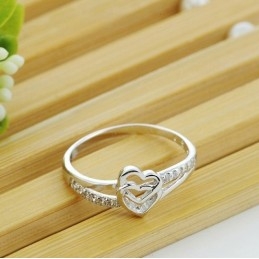 Excellent Quality Female Sweetheart Platinum Plating Titanium Ring