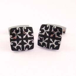Titanium And Black Ip Plated The Sword Cufflinks
