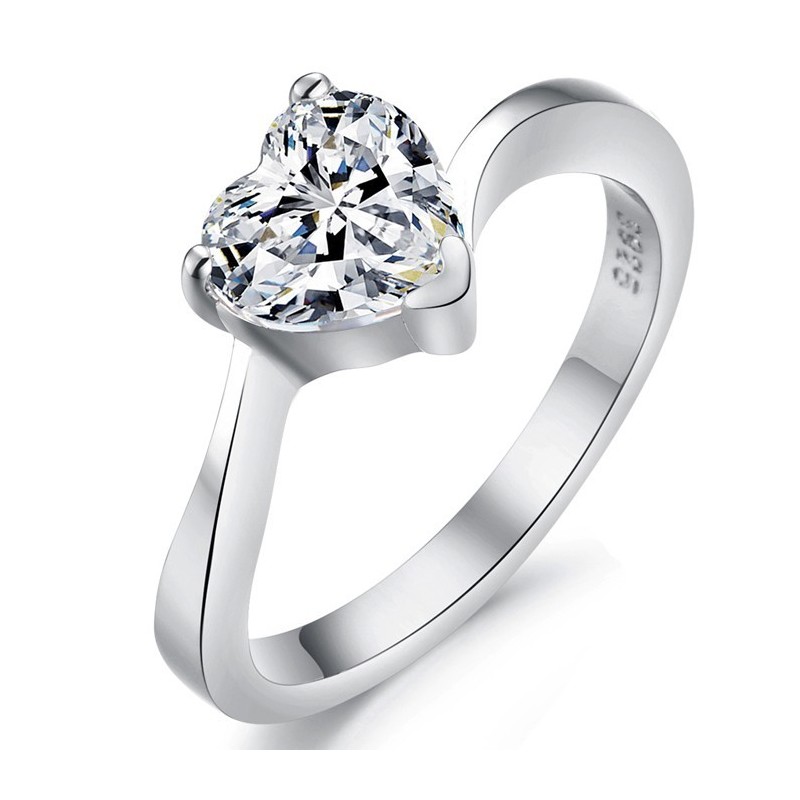 The Queen Of Quality Female Sweetheart Platinum Plating Titanium Ring With Rhinestone The Queen Of Quality Female Sweetheart Platinum Plating Titanium Ring With Rhinestone