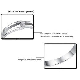 Quality And Quantity Assured Platinum Plating Titanium Ring For Lovers