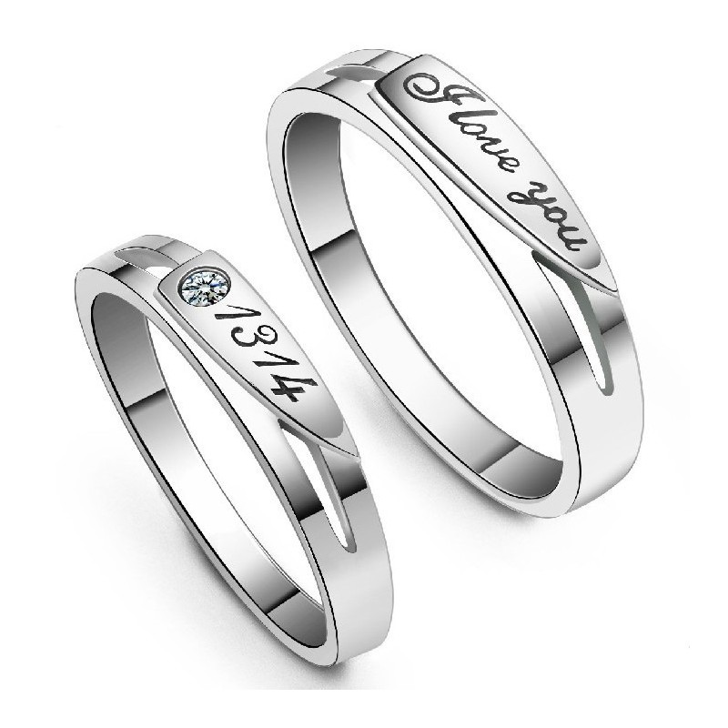 High Quality Platinum Plating Titanium Ring For Lovers