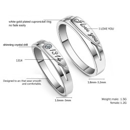 High Quality Platinum Plating Titanium Ring For Lovers