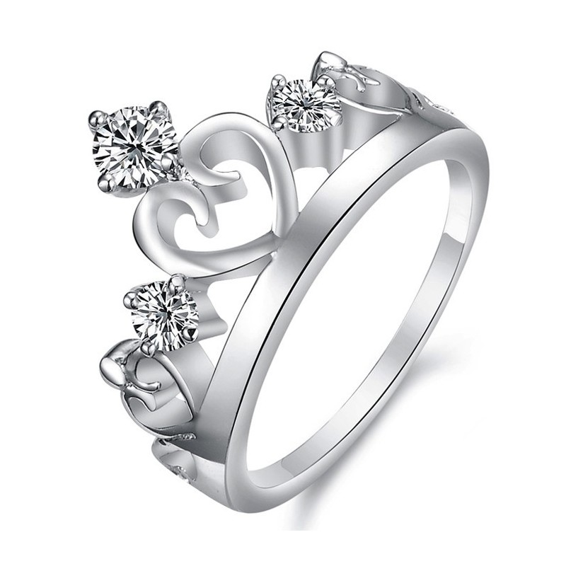 World-Wide Renown Platinum Plating Titanium Ring With Rhinestone World-Wide Renown Platinum Plating Titanium Ring With Rhinestone