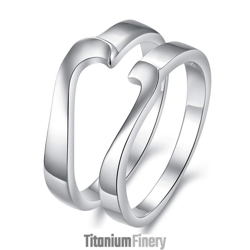 The Queen Of Quality Platinum Plating Titanium Ring For Lovers