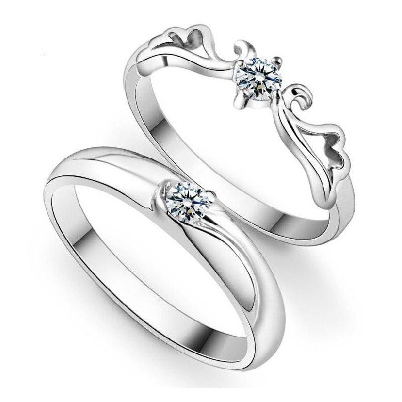 Quality And Quantity Assured Platinum Plating Titanium Ring For Lovers