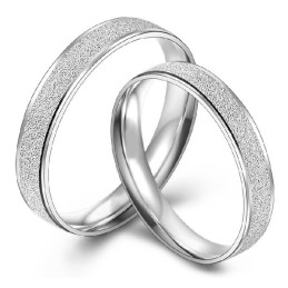 Easy To Use Pearl Yarn Platinum Plating Titanium Ring For Lovers