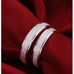 Easy To Use Pearl Yarn Platinum Plating Titanium Ring For Lovers