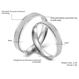 Easy To Use Pearl Yarn Platinum Plating Titanium Ring For Lovers