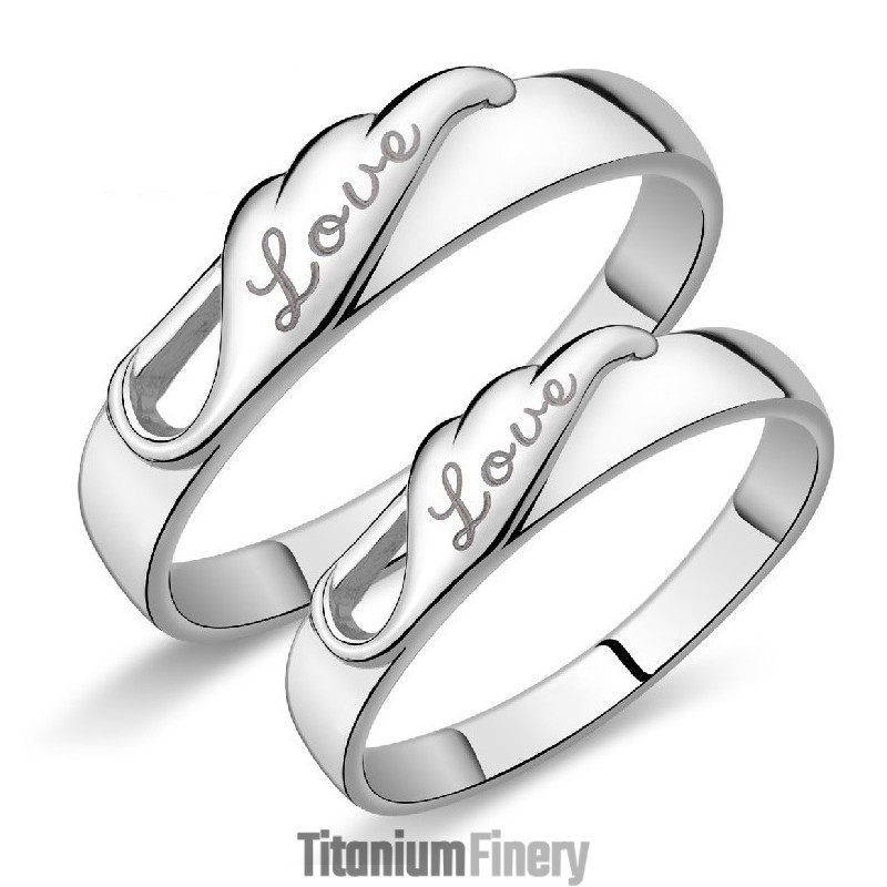 The Queen Of Quality Platinum Plating Titanium Ring For Lovers