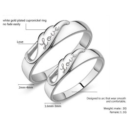 The Queen Of Quality Platinum Plating Titanium Ring For Lovers