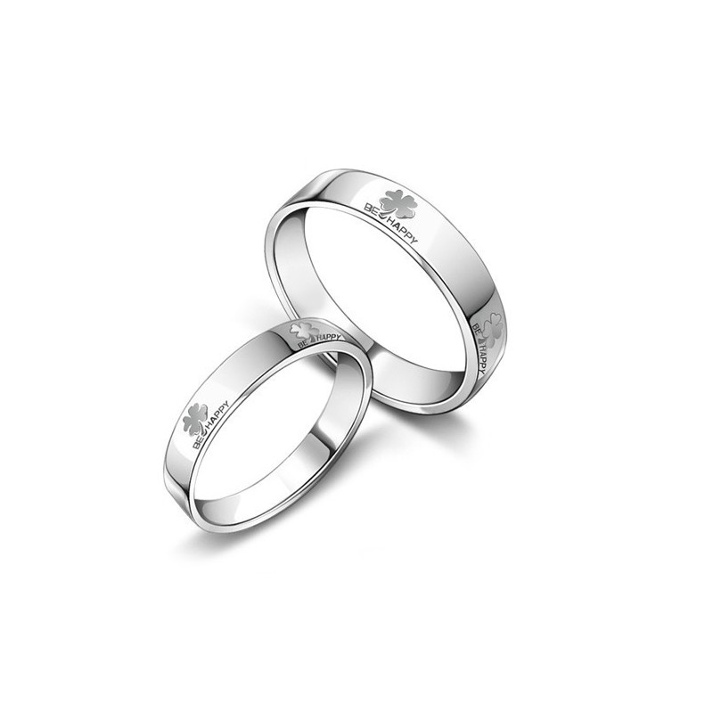 Well-Known For Its Fine Quality Clover Shape Platinum Plating Titanium Ring For Lovers Well-Known For Its Fine Quality Clover Shape Platinum Plating Titanium Ring For Lovers