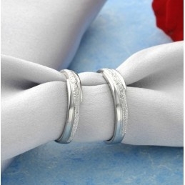 Wide Varieties Pearl Yarn Platinum Plating Titanium Ring For Lovers