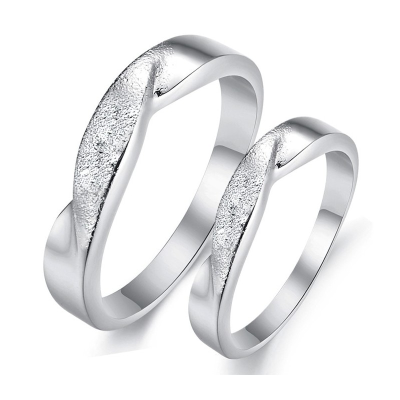 To Have A Long Story Scrub Platinum Plating Titanium Ring For Lovers To Have A Long Story Scrub Platinum Plating Titanium Ring For Lovers
